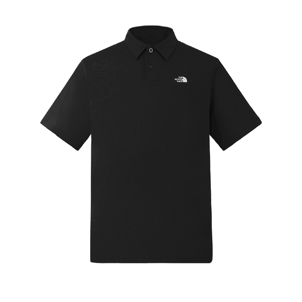 The North Face北面男款黑色吸濕排汗POLO衫｜8EY5JK3