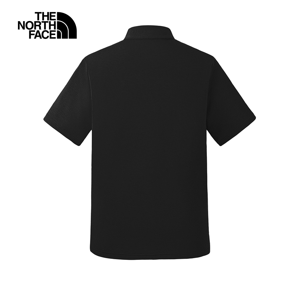 The North Face北面男款黑色吸濕排汗POLO衫｜8EY5JK3