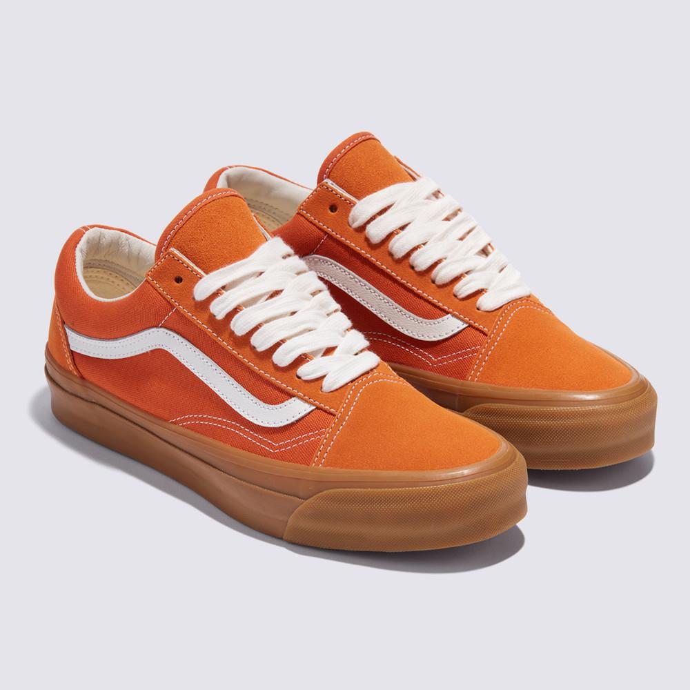 Vans Premium LX Old Skool 男女款橘色滑板鞋