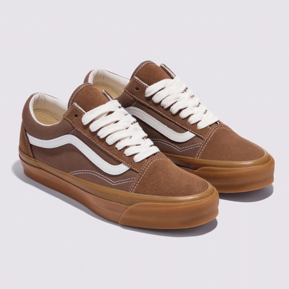 Vans Premium LX Old Skool 男女款咖啡色滑板鞋