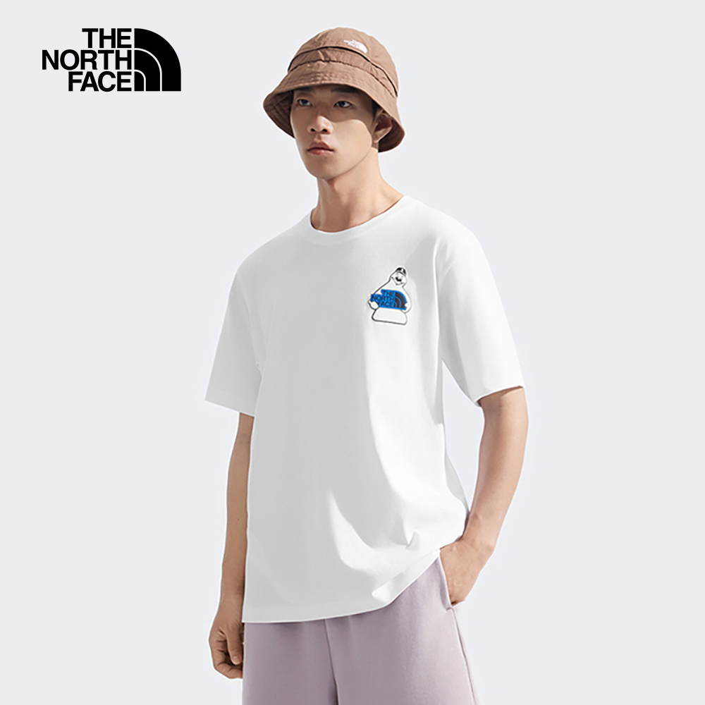 The North Face北面男女款白色純棉短袖T恤｜8GYYFN4