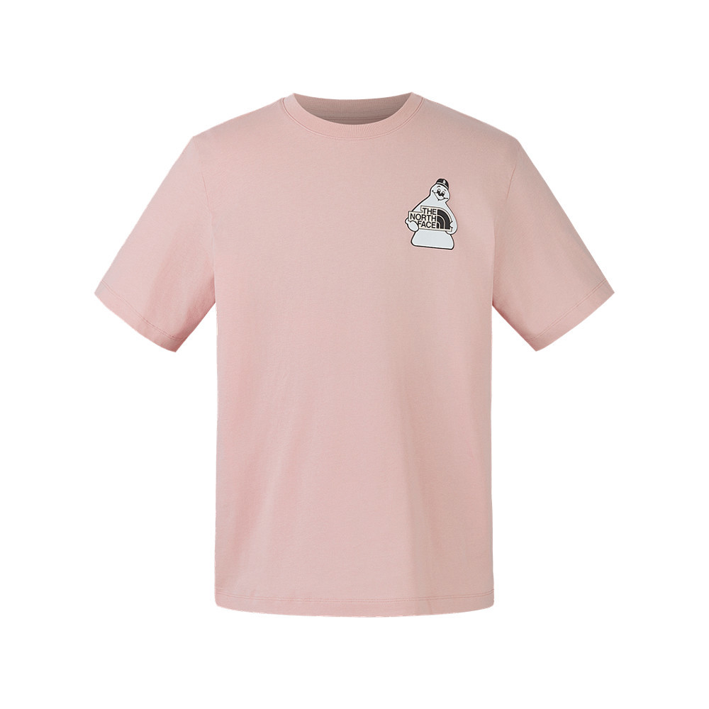 The North Face北面男女款粉色純棉短袖T恤｜8GYYLK6