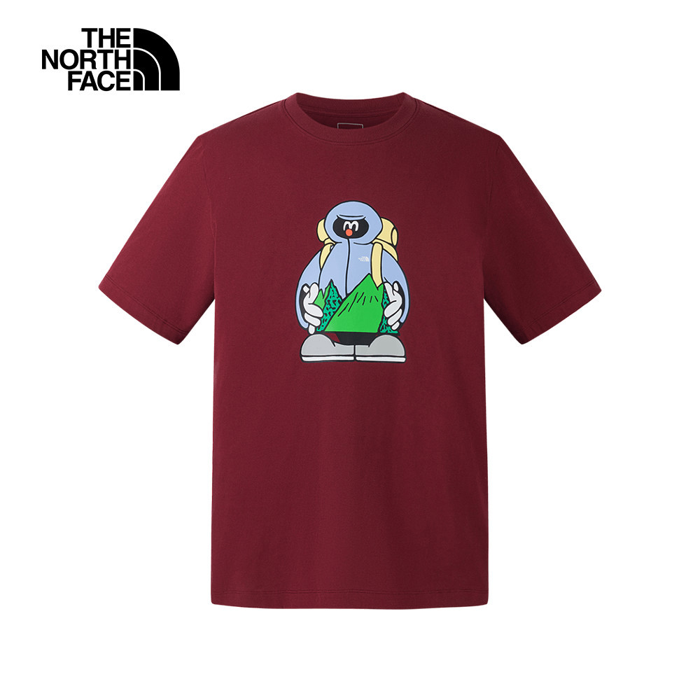 The North Face北面男女款紅色純棉短袖T恤｜8GYZ0VO