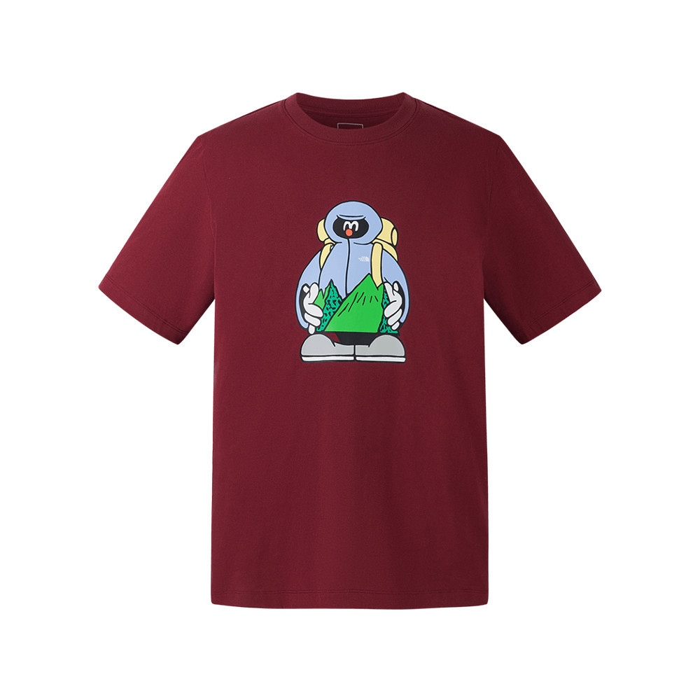 The North Face北面男女款紅色純棉短袖T恤｜8GYZ0VO