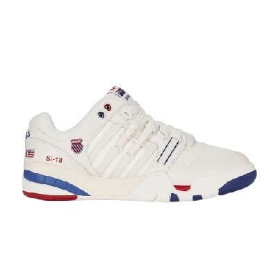 【K-SWISS】 Si-18 International C 時尚運動鞋-男-米白/藍/紅(04440-124-M)