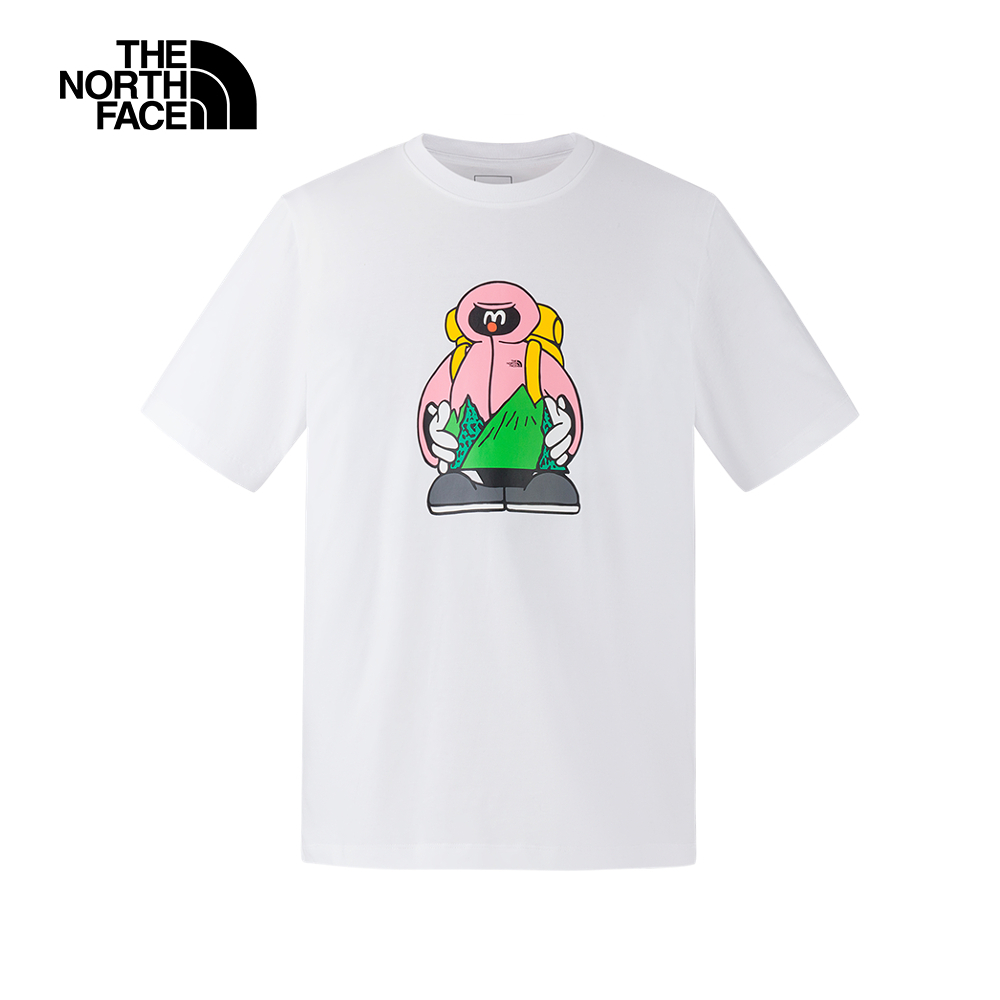The North Face北面男女款白色純棉短袖T恤｜8GYZFN4