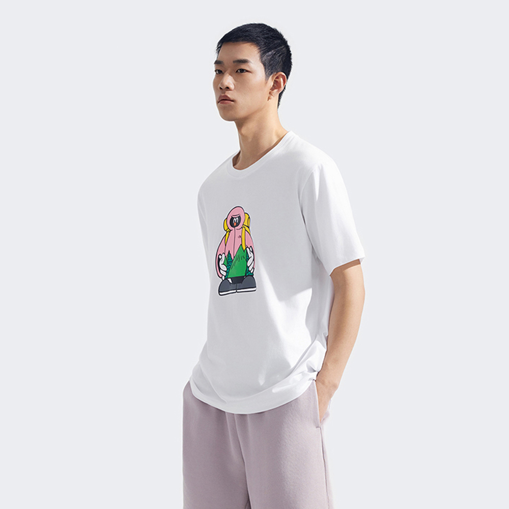 The North Face北面男女款白色純棉短袖T恤｜8GYZFN4