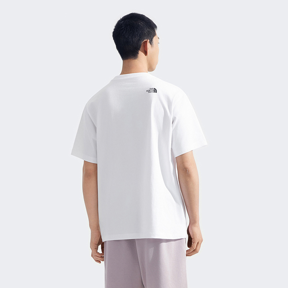 The North Face北面男女款白色純棉短袖T恤｜8GYZFN4