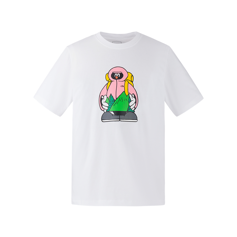 The North Face北面男女款白色純棉短袖T恤｜8GYZFN4