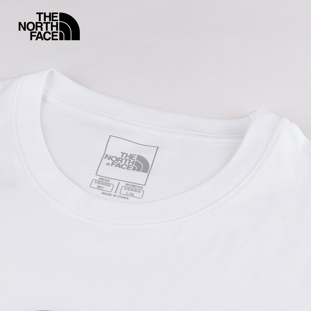 The North Face北面男女款白色純棉短袖T恤｜8GYZFN4