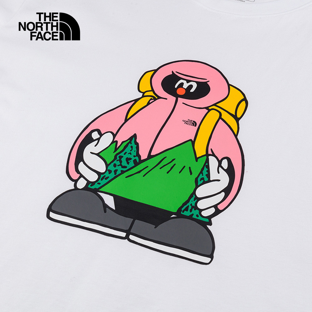 The North Face北面男女款白色純棉短袖T恤｜8GYZFN4