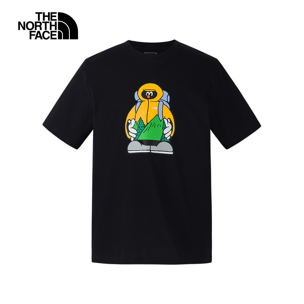 The North Face北面男女款黑色純棉短袖T恤｜8GYZJK3