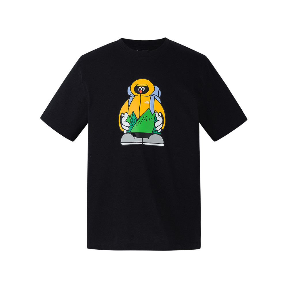 The North Face北面男女款黑色純棉短袖T恤｜8GYZJK3