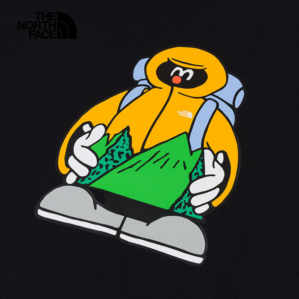 The North Face北面男女款黑色純棉短袖T恤｜8GYZJK3