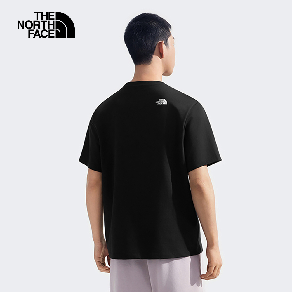 The North Face北面男女款黑色純棉短袖T恤｜8GYZJK3