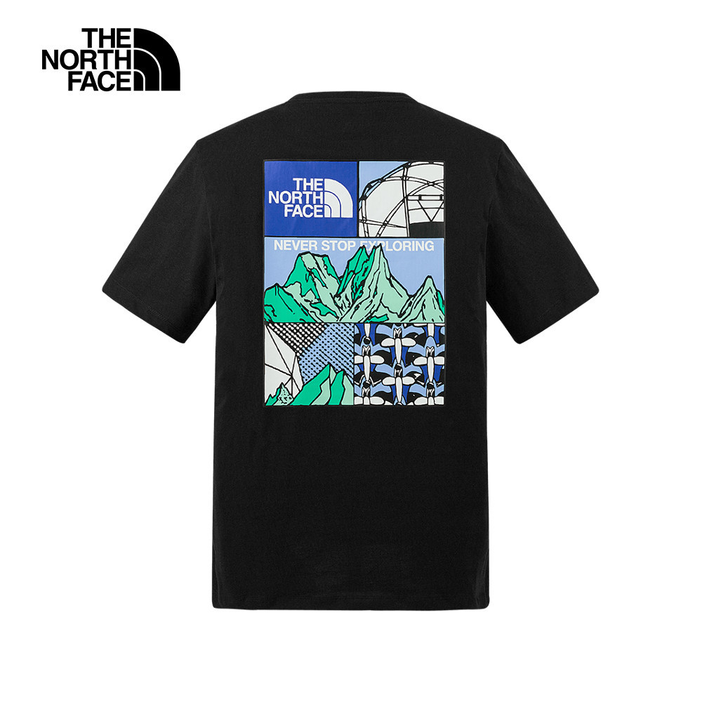 The North Face北面男女款黑色純棉短袖T恤｜8GZ0JK3