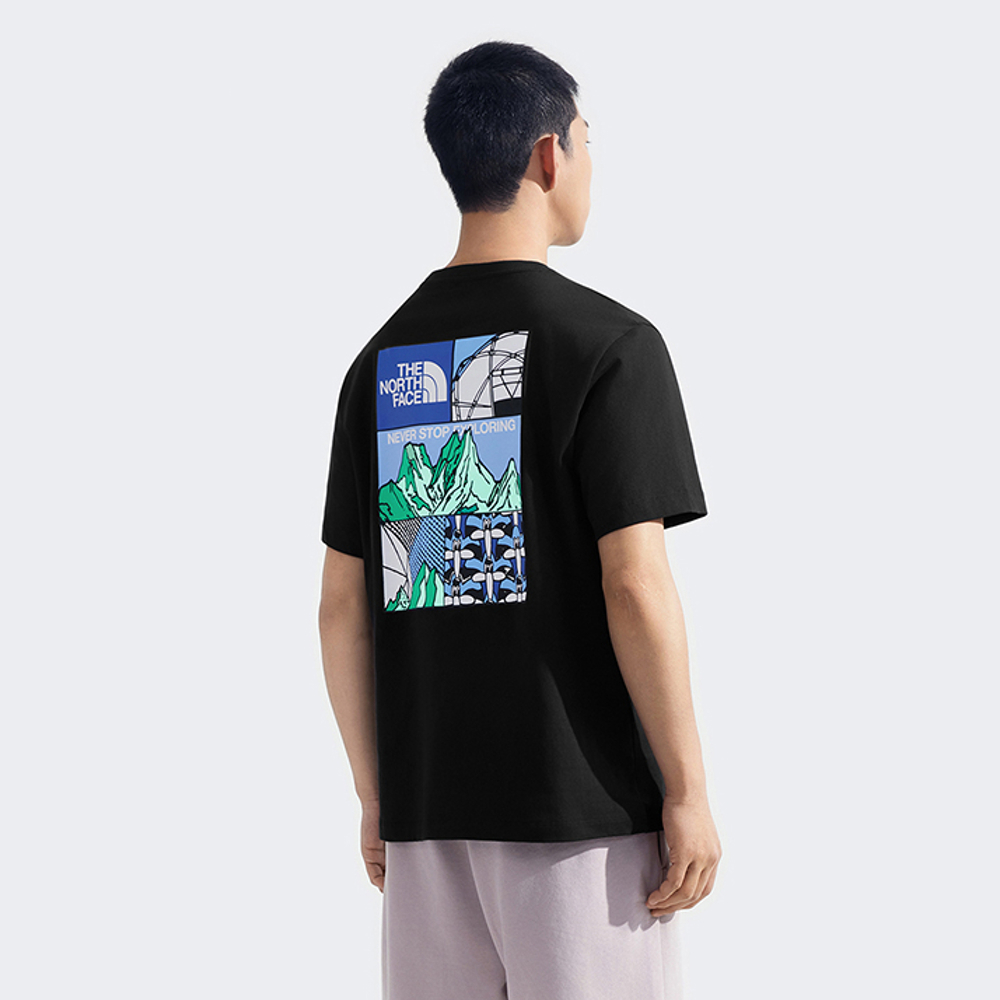 The North Face北面男女款黑色純棉短袖T恤｜8GZ0JK3