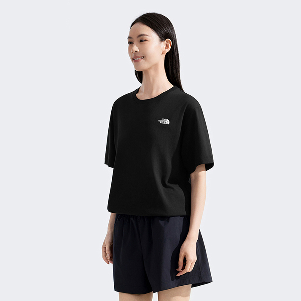 The North Face北面男女款黑色純棉短袖T恤｜8GZ0JK3