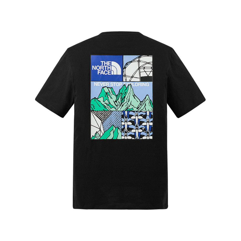 The North Face北面男女款黑色純棉短袖T恤｜8GZ0JK3