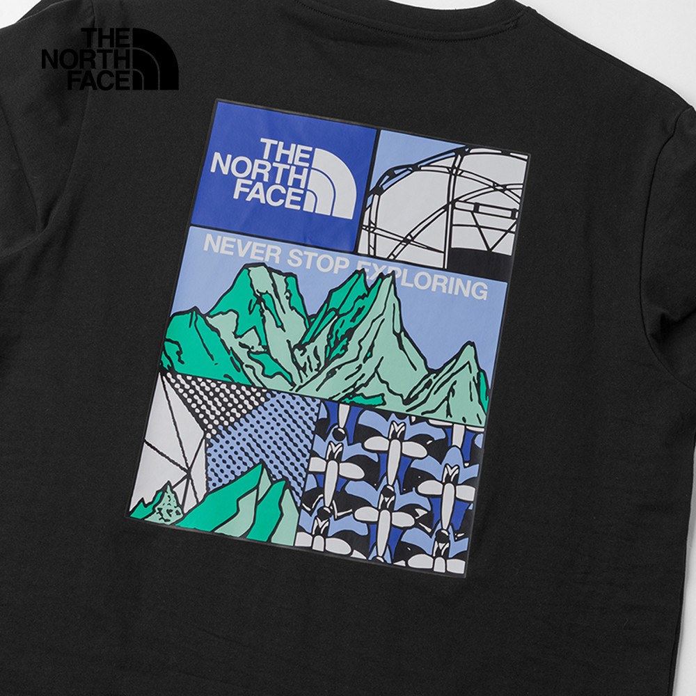 The North Face北面男女款黑色純棉短袖T恤｜8GZ0JK3