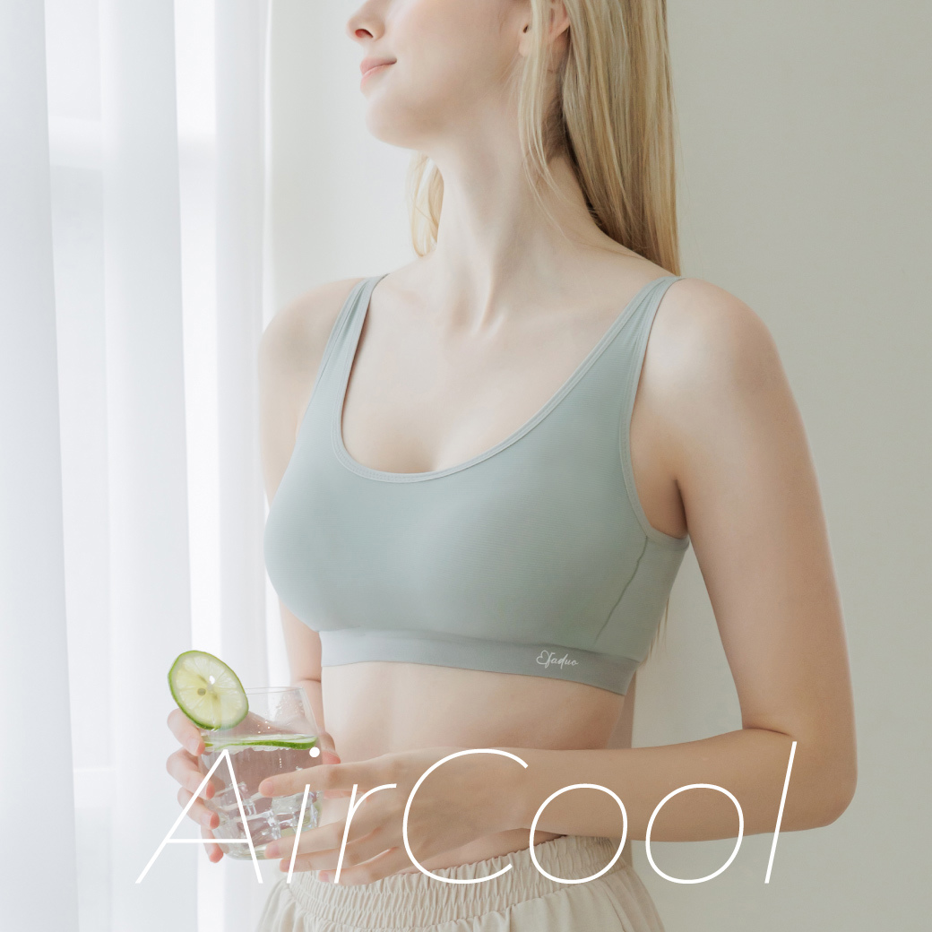 ✦NEW新色✦ M-XXL 涼感舒適日記・降溫透氣無鋼圈內衣 ｜抹茶綠 #9011