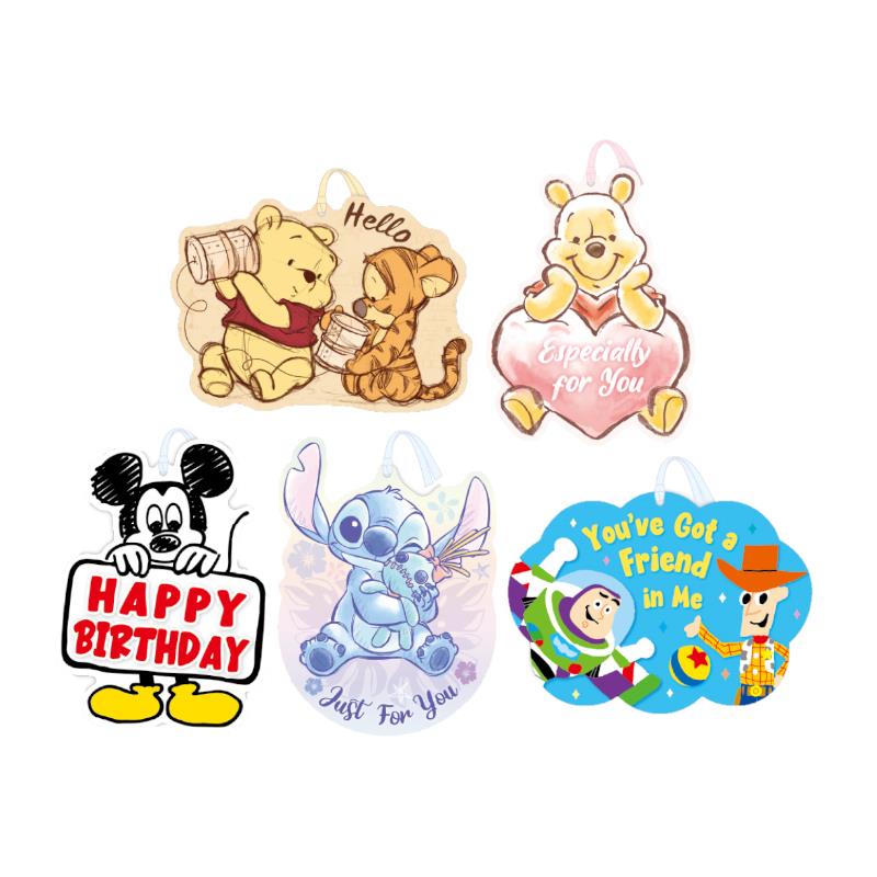 迪士尼Disney 造型繫繩卡片-話筒/愛心維尼/米奇/史迪奇/玩具