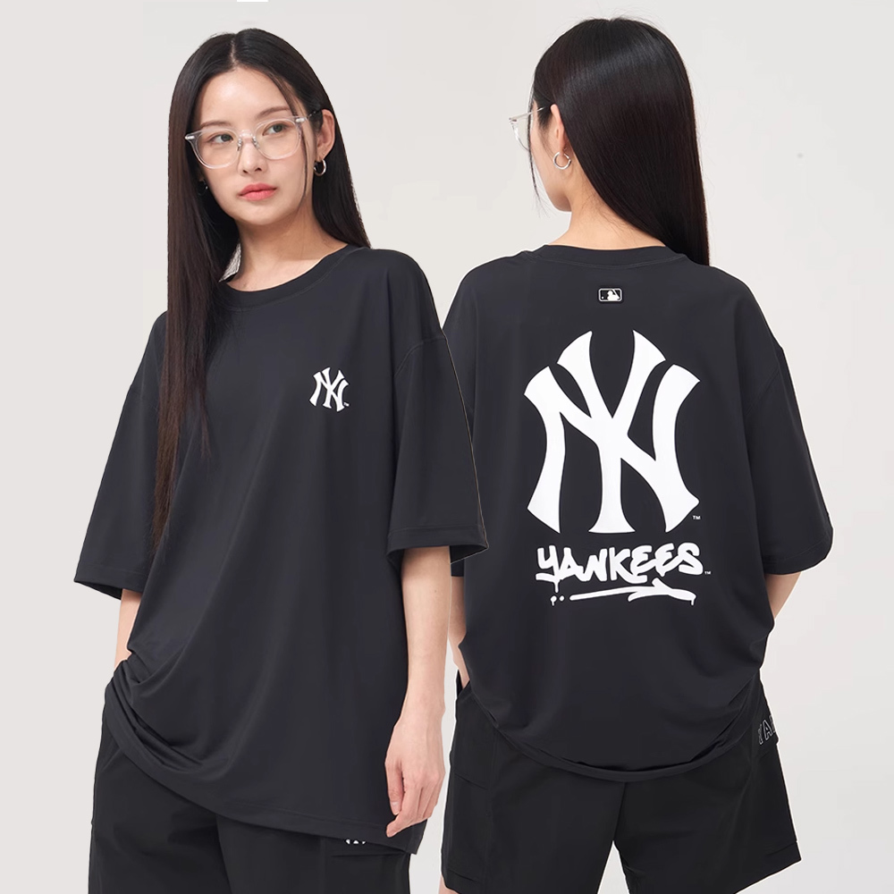 MLB 抗UV 短袖T恤 紐約洋基隊 (3ATSB0853-50BKS)