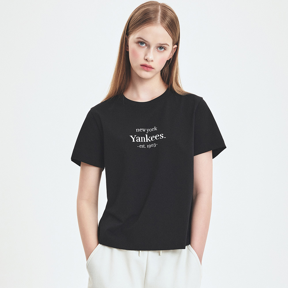 MLB 女版速乾短袖T恤 Varsity系列 紐約洋基隊 (3FTSV0253-50BKS)