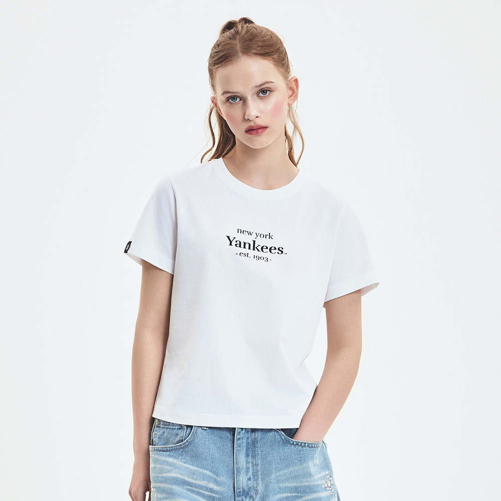 MLB 女版速乾短袖T恤 Varsity系列 紐約洋基隊 (3FTSV0253-50WHS)