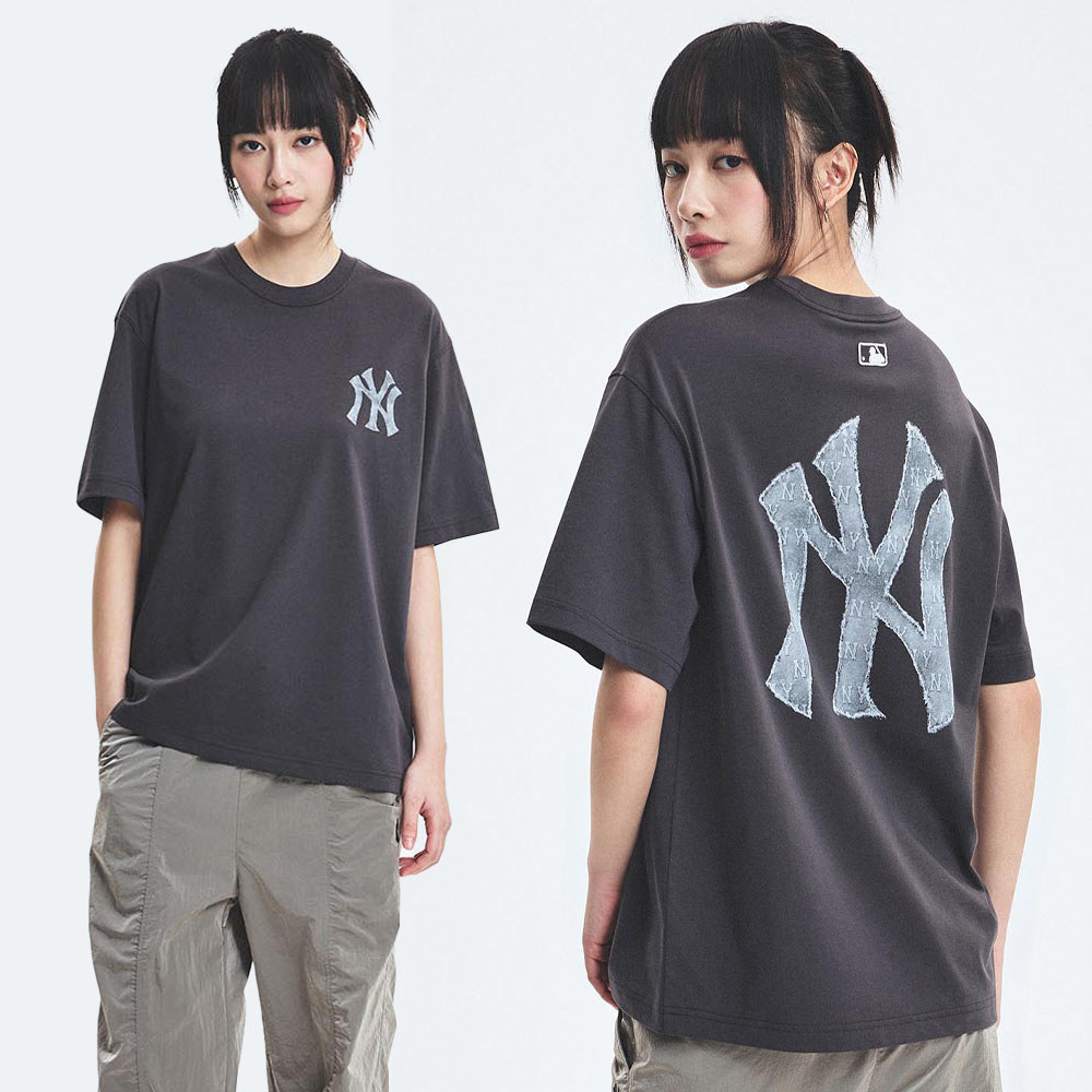 MLB 仿丹寧速乾短袖T恤 Monogram系列 紐約洋基隊 (3ATSM0953-50CGS)