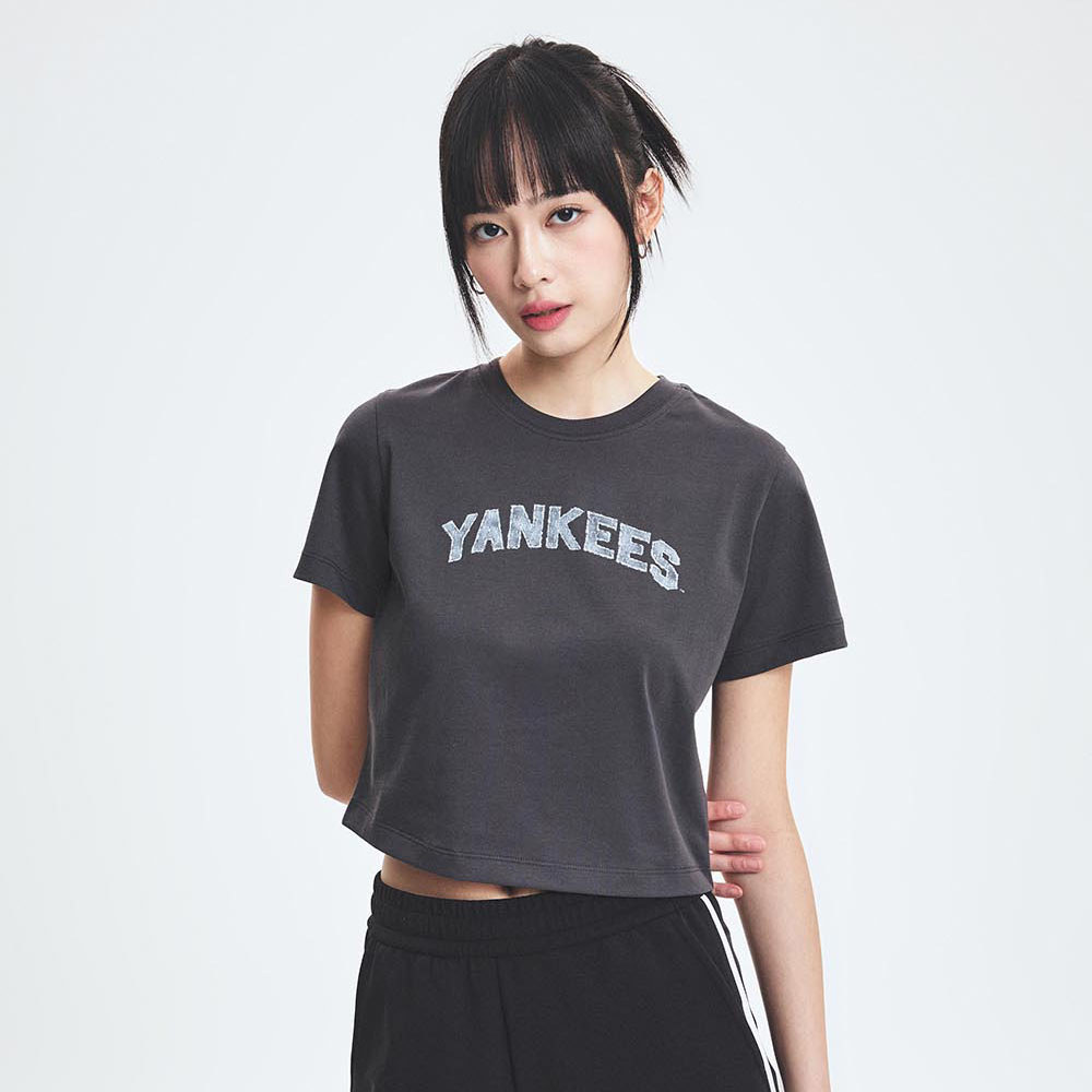 MLB 女版速乾短袖T恤 Monogram系列 紐約洋基隊 (3FTSM0553-50CGS)