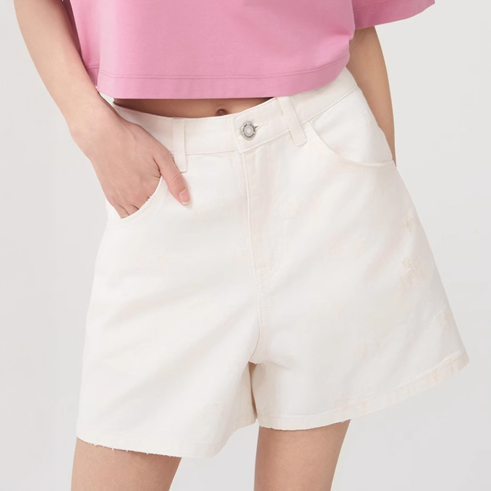 MLB Korea MLB 女版丹寧牛仔短褲 Monogram系列 紐約洋基隊 (3FDPM0153-50CR