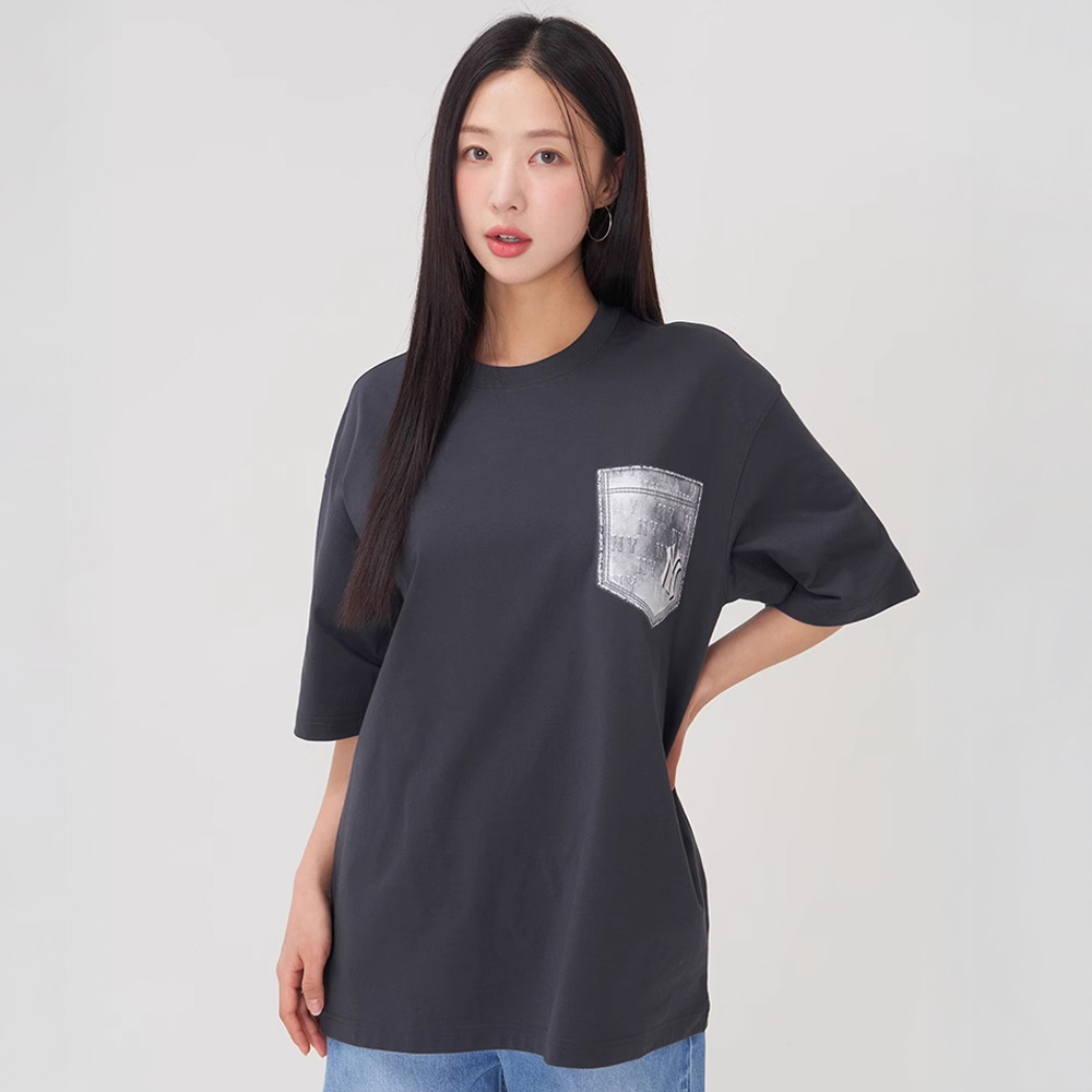 MLB 抗UV仿丹寧短袖T恤 Monogram系列 紐約洋基隊 (3ATSM0753-50CGS)