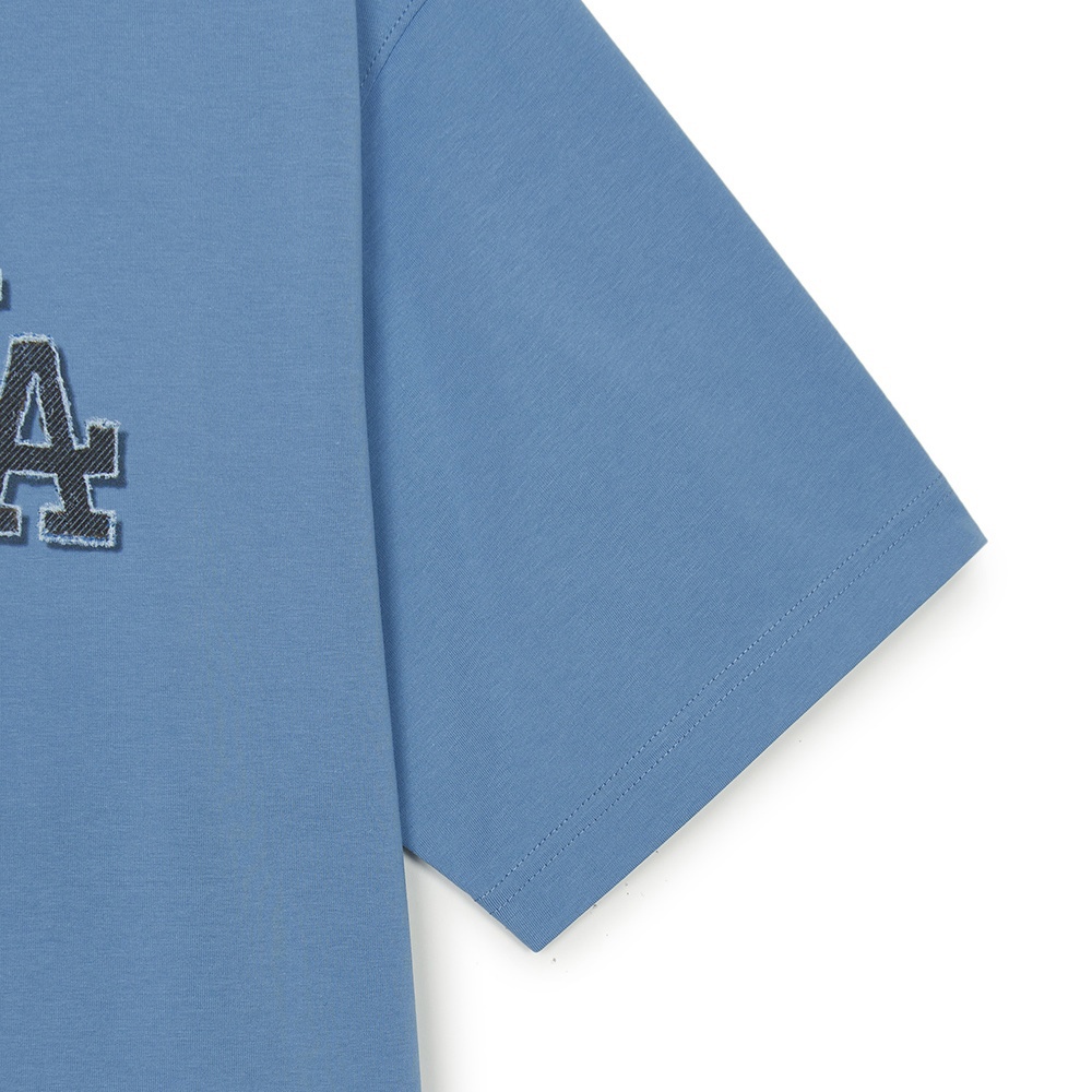 MLB 仿丹寧速乾短袖T恤 Monogram系列 洛杉磯道奇隊 (3ATSM1053-07SBD)