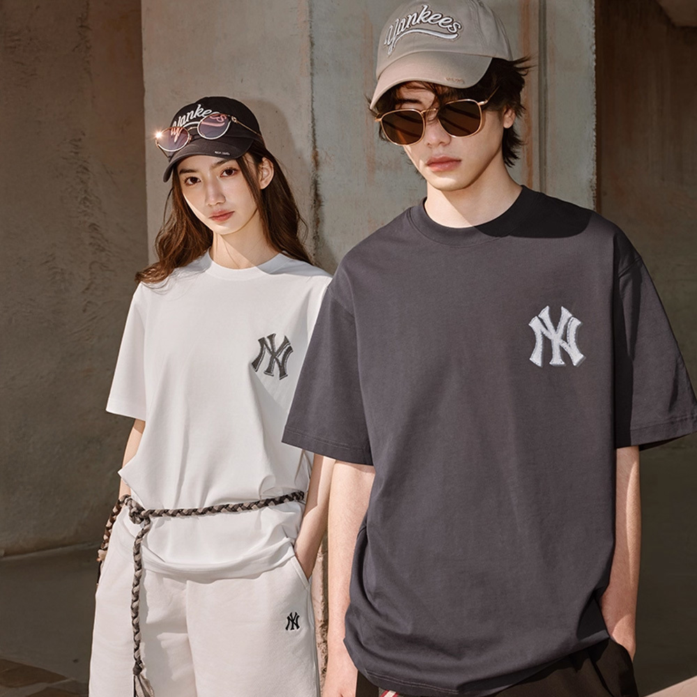 MLB 仿丹寧速乾短袖T恤 Monogram系列 紐約洋基隊 (3ATSM1053-50CGS)