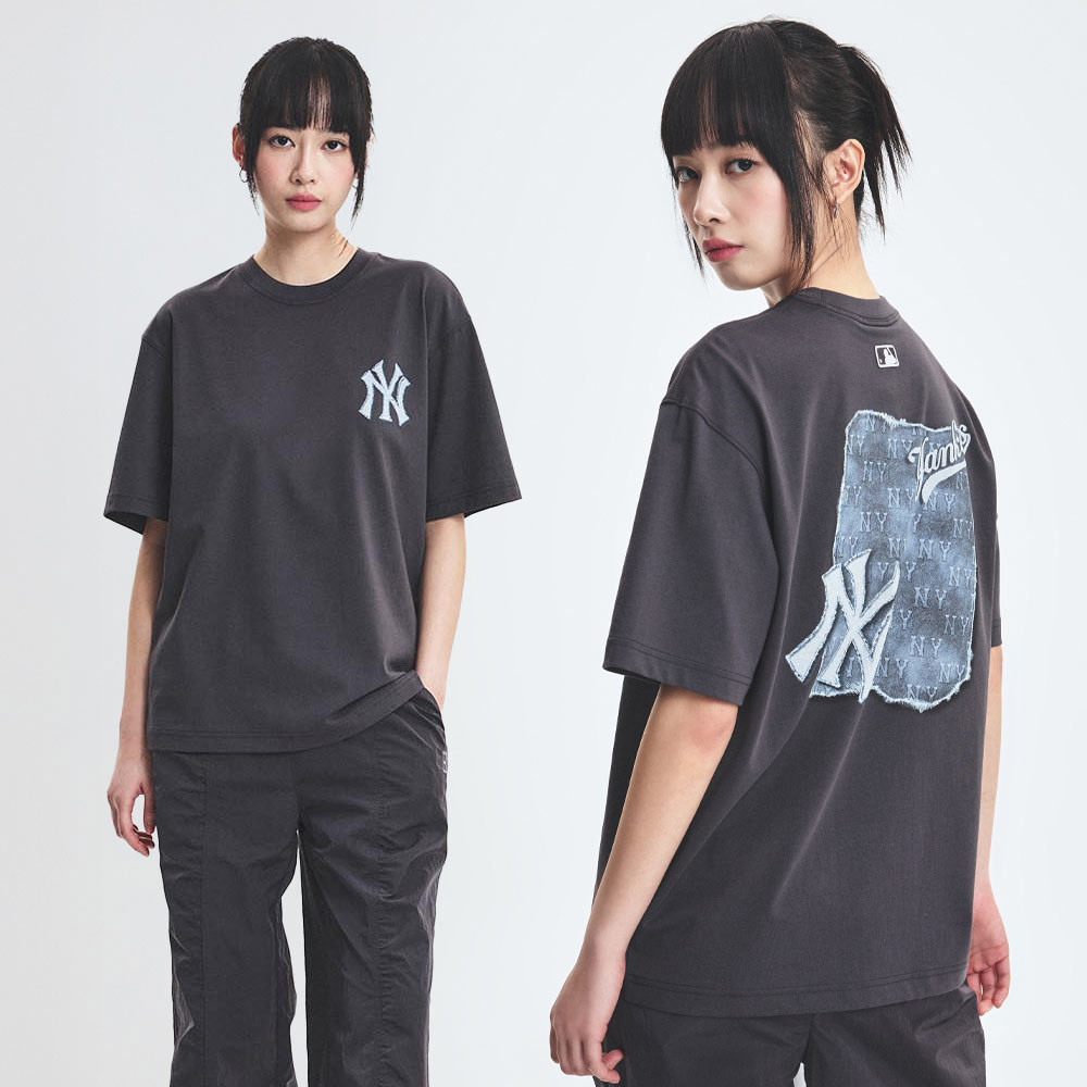 MLB 仿丹寧速乾短袖T恤 Monogram系列 紐約洋基隊 (3ATSM1053-50CGS)