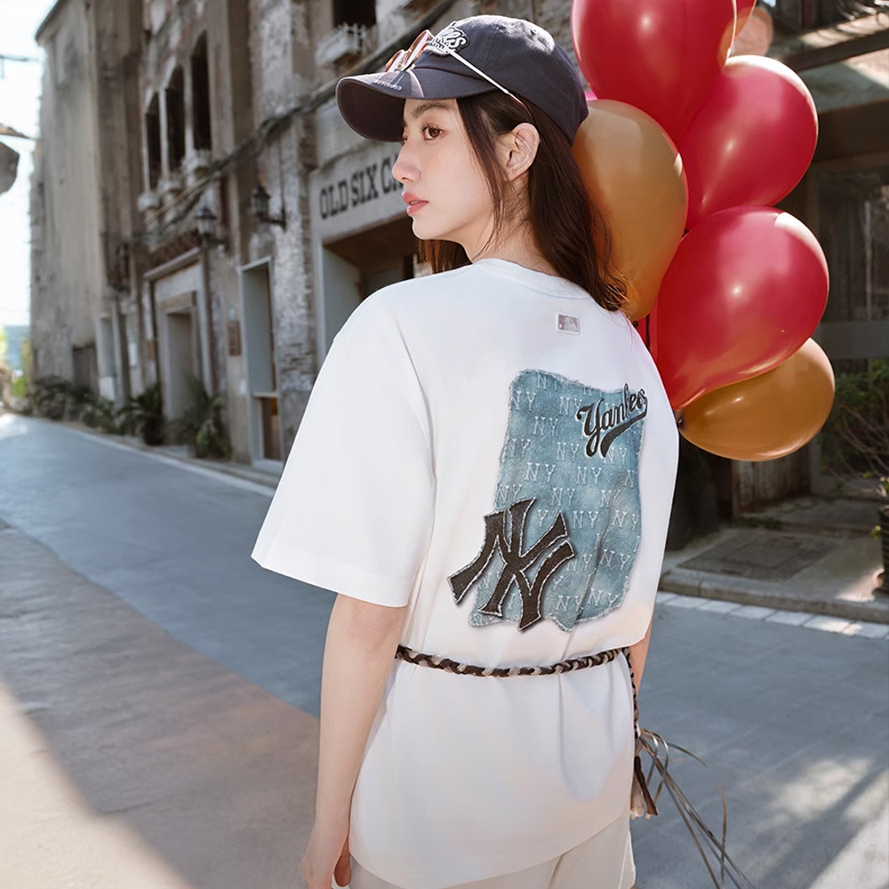 MLB Korea MLB 仿丹寧速乾短袖T恤 Monogram系列 紐約洋基隊 (3ATSM1053-50I