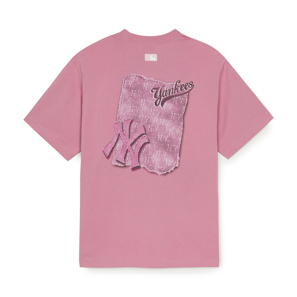 MLB 仿丹寧速乾短袖T恤 Monogram系列 紐約洋基隊 (3ATSM1053-50PKP)