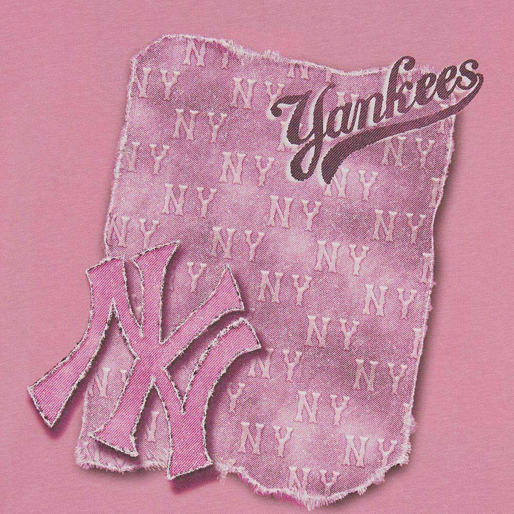 MLB 仿丹寧速乾短袖T恤 Monogram系列 紐約洋基隊 (3ATSM1053-50PKP)