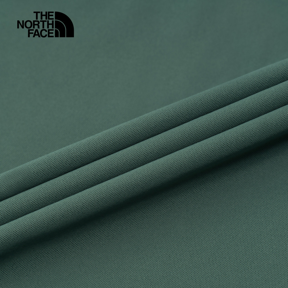 The North Face北面男款綠色UPF防曬短袖POLO衫｜87W2HCH