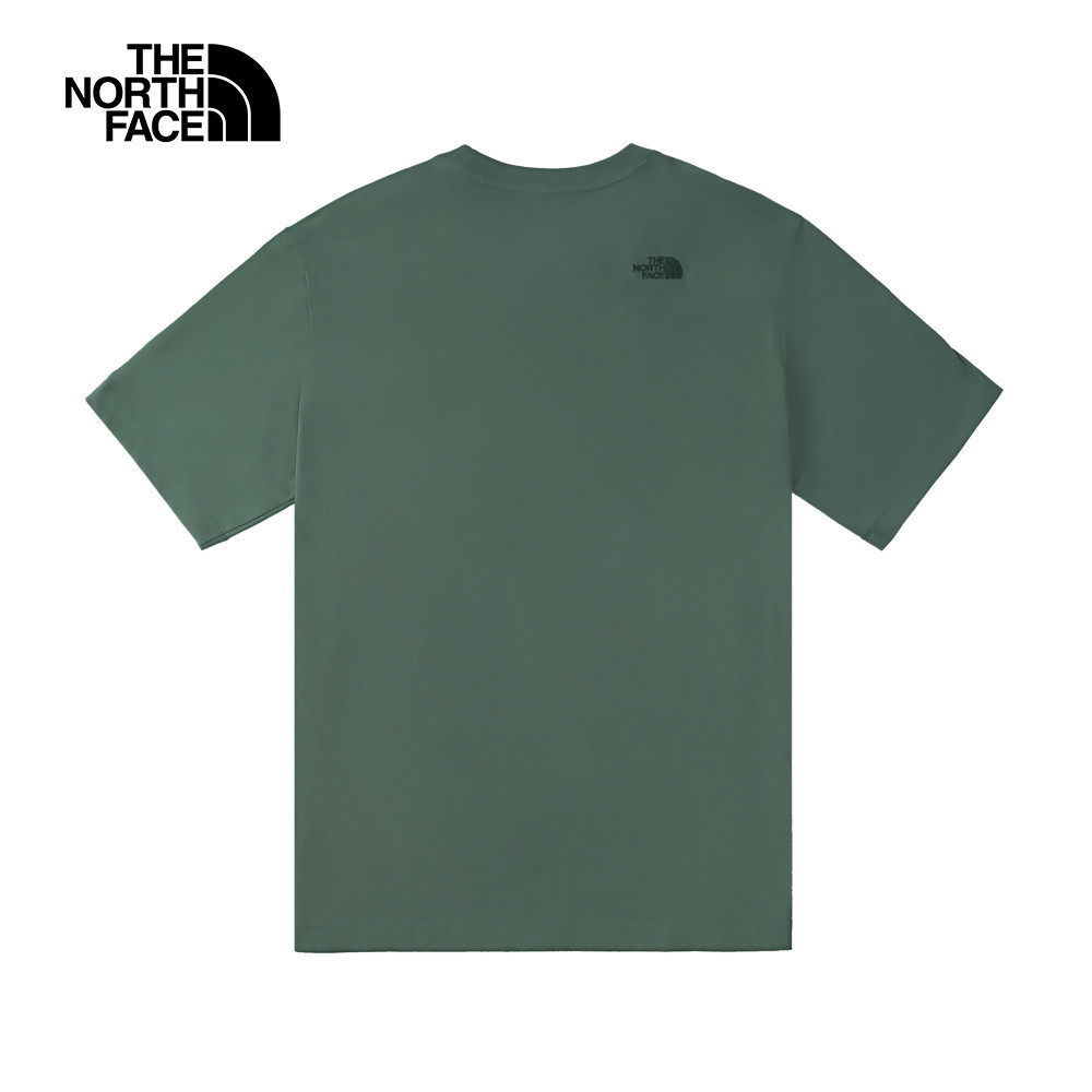 The North Face北面男款綠色純棉舒適透氣短袖T恤｜8C7THCH