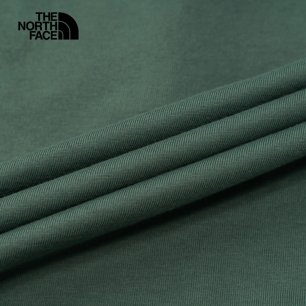 The North Face北面男款綠色純棉舒適透氣短袖T恤｜8C7THCH