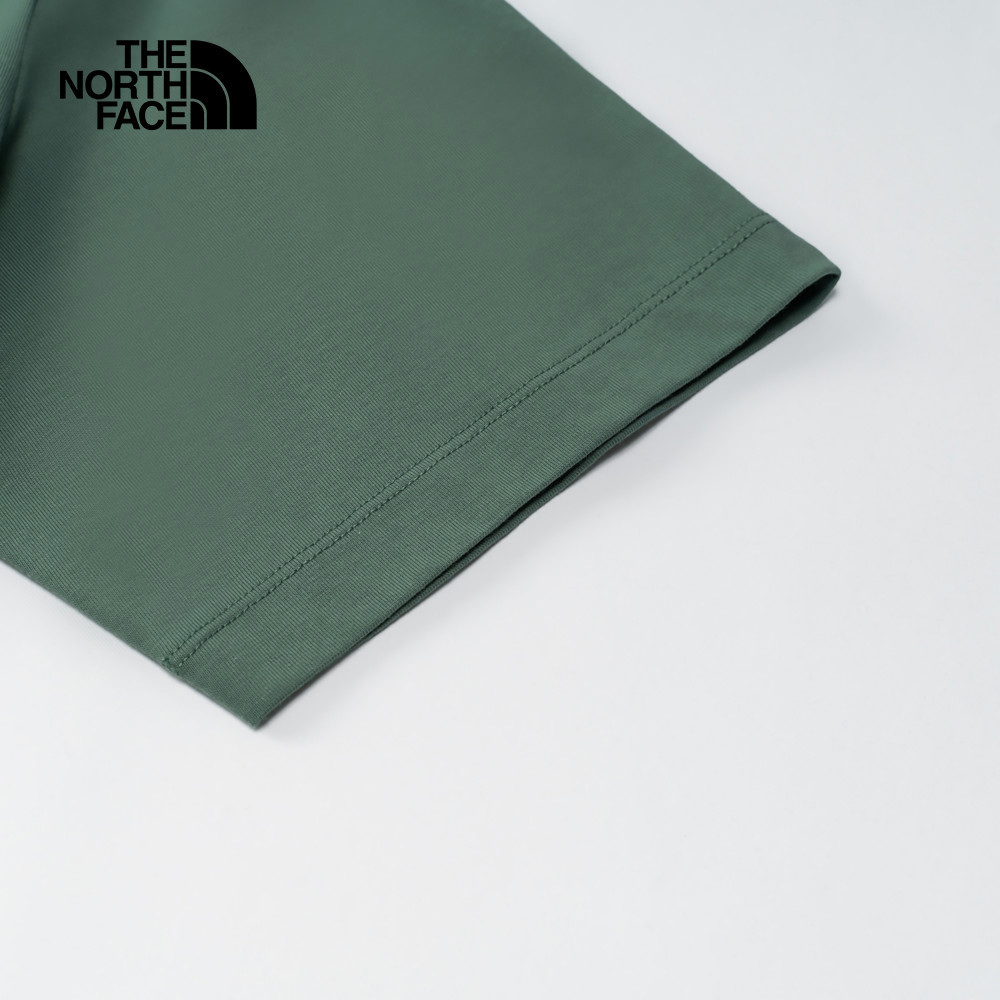 The North Face北面男款綠色純棉舒適透氣短袖T恤｜8C7THCH