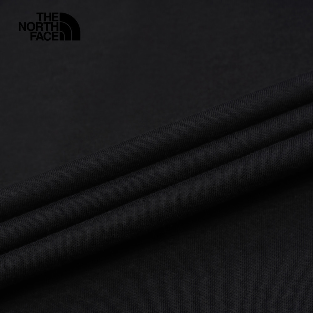 The North Face北面男款黑色純棉舒適透氣短袖T恤｜8C7TJK3