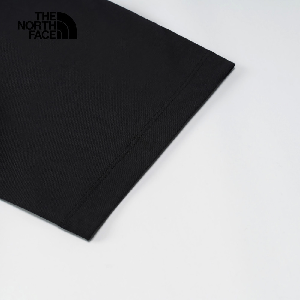 The North Face北面男款黑色純棉舒適透氣短袖T恤｜8C7TJK3