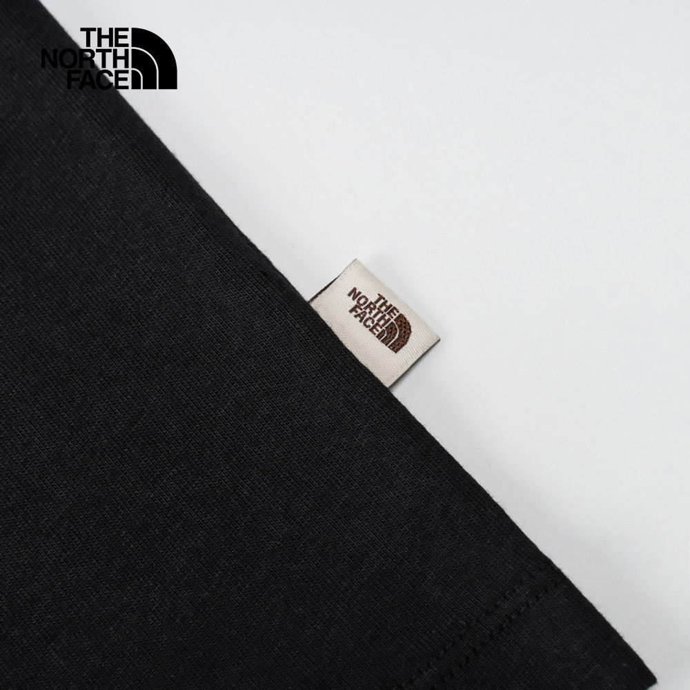 The North Face北面男款黑色純棉舒適透氣短袖T恤｜8C7TJK3