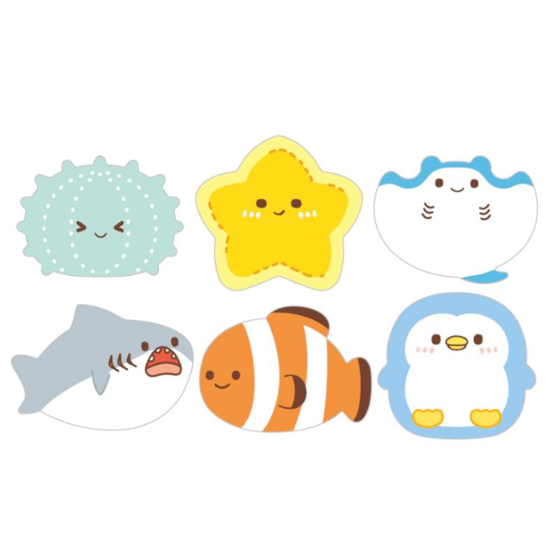 萌ZOO 壓克力夾-海膽/海星/魟魚/鯊魚/小丑魚/企鵝