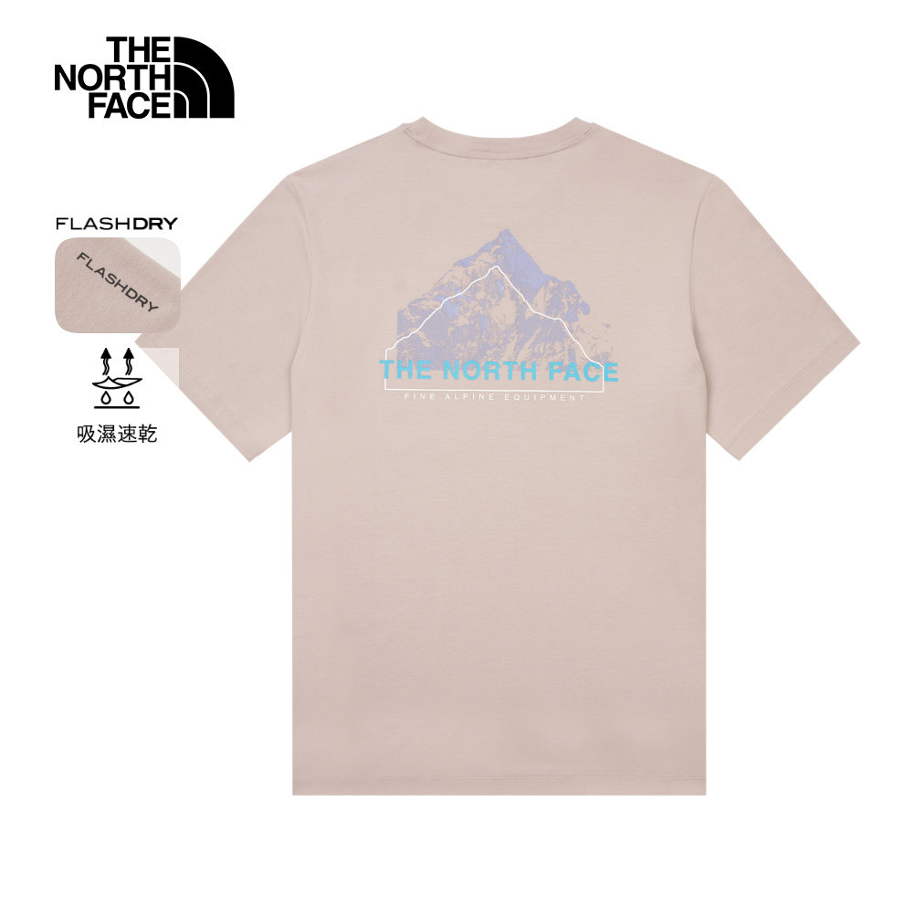 The North Face北面男款灰色吸濕排汗短袖T恤｜8D7E1OA