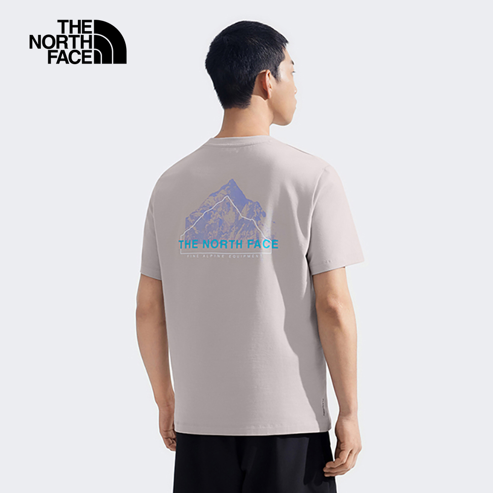 The North Face北面男款灰色吸濕排汗短袖T恤｜8D7E1OA