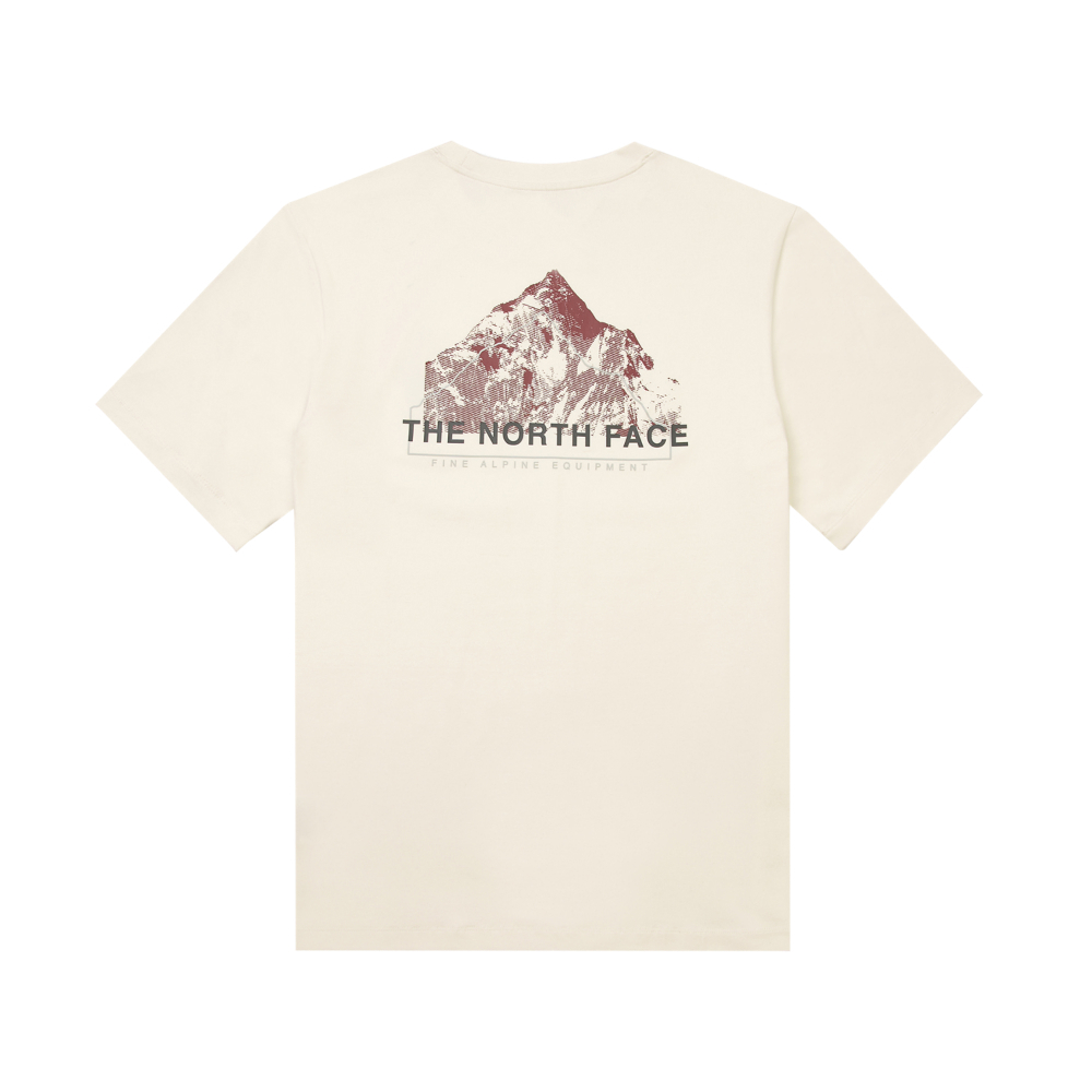 The North Face北面男款米白色吸濕排汗短袖T恤｜8D7EQLI